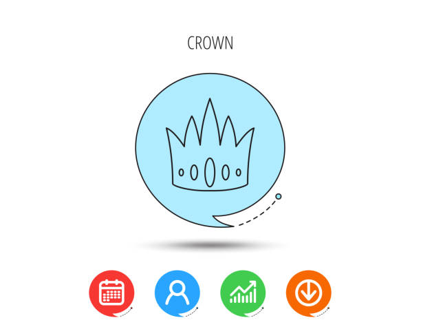 crown-symbol. royal mit king-size-bett hat sich. - king nobility talking jewel stock-grafiken, -clipart, -cartoons und -symbole