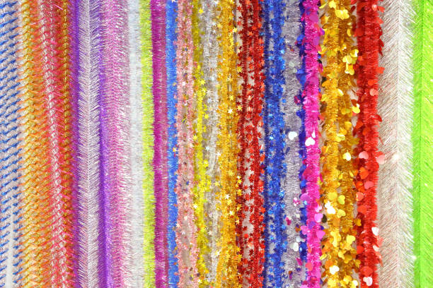 istock Bright New Year's Christmas background from multi-colored tinsel. 997604578