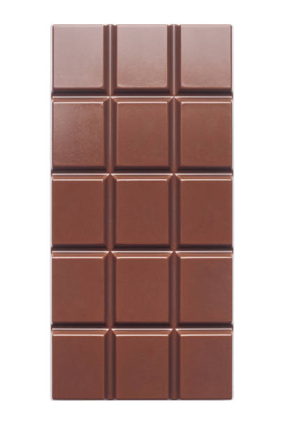 bitter dark chocolate bar, clipping path, isolated on white background stock photo