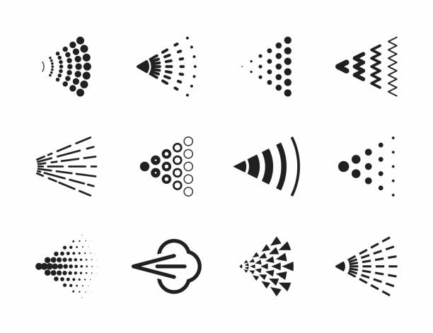 ilustraciones, imágenes clip art, dibujos animados e iconos de stock de conjunto de iconos de aerosol - aerosol