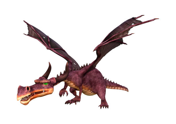 istock 3D illustration fairy tale dragon on white 997626832