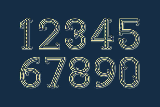 ART & DECORATION 号数4 2,500+ Art Deco Numbers Stock Photos, Pictures & Royalty-Free