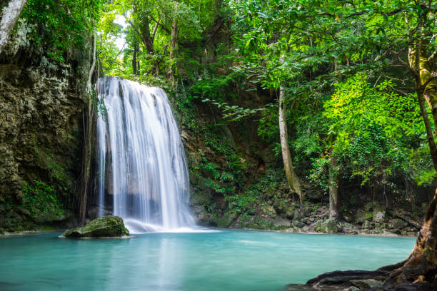istock Beautiful waterfall in deep forest at Thailand 997655550