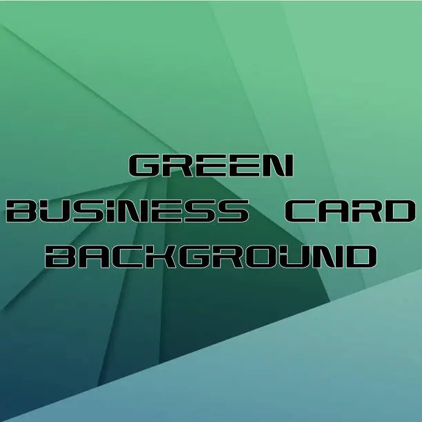 Vector illustration of Abstract green business card background