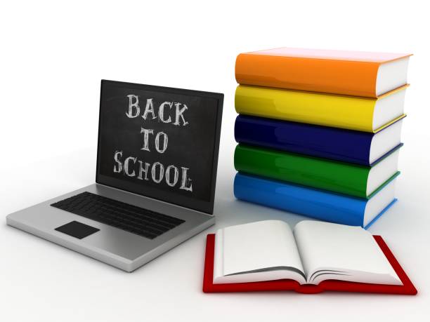 istock Back to school laptop computer books education 997664554