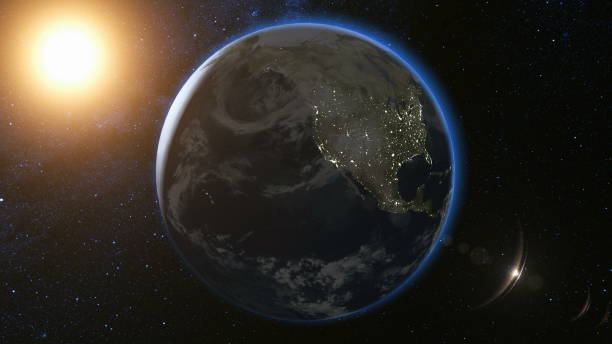 istock Space view on Planet Earth and Sun in Universe 997664816