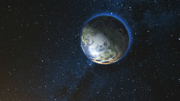 istock Realistic Earth Planet against the the star sky 997664950