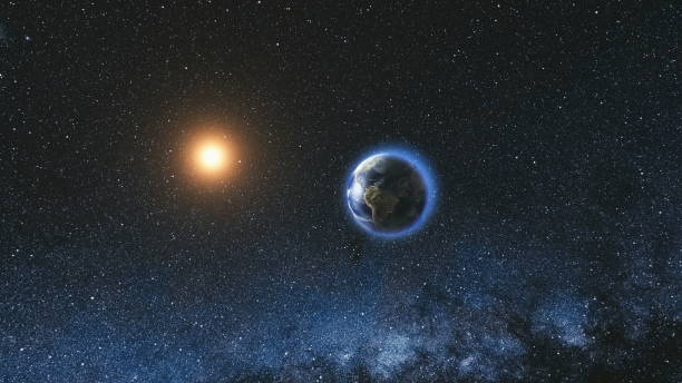 istock Space view on Planet Earth and Sun in Universe 997665052