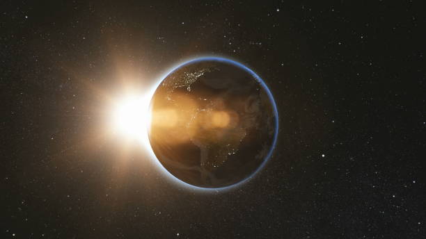 istock Space view on Planet Earth and Sun in Universe 997665174