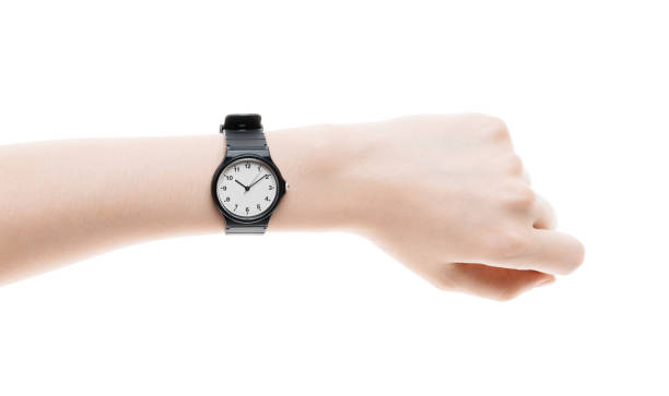 istock Hand with watch  isolated on white background 997665434