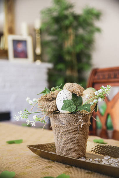 istock St. Patrick's Day Lucky Green Easter Egg Arrangement in Home 997674410
