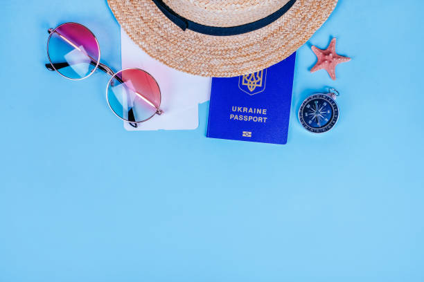 istock Travel flatlay with passport 997674782