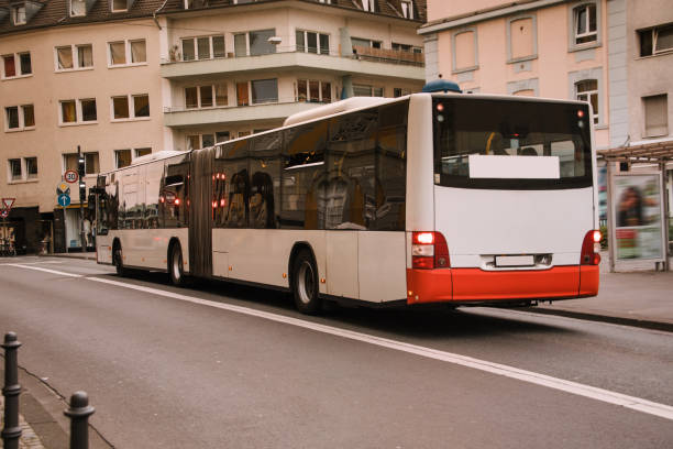 istock Rear view of city bus 997679324