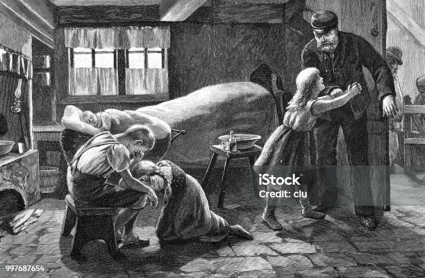 Orphans In A Orphanage Stock Illustration - Download Image Now - Orphan, Orphanage, Victorian Style