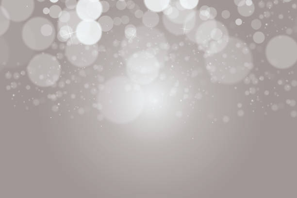glühende partikel-hintergrund - white background horizontal selective focus silver stock-grafiken, -clipart, -cartoons und -symbole