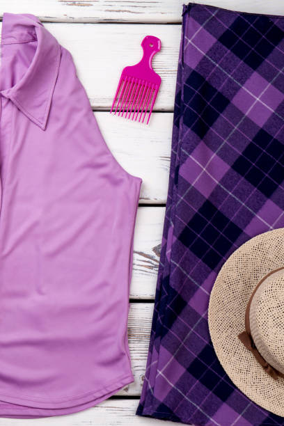 istock Violet summer clothes concept. 997693850