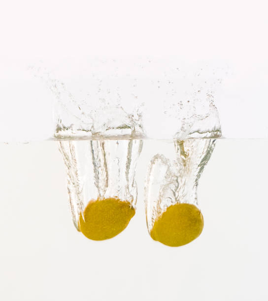 Fruits throwing into the water