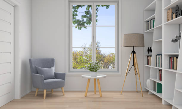 istock sofa in white living room interior, 3D rendering 997715176