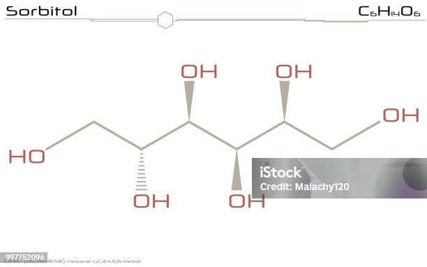 Sorbol Molecule Of Sorbitol Stock Illustration - Download Image Now - Atom ...