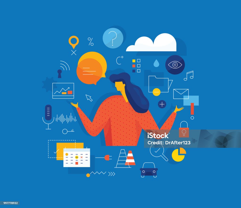 Digital Assistant Vector Graphics Digital Assistant Template Stock Illustration - Download Image Now ...