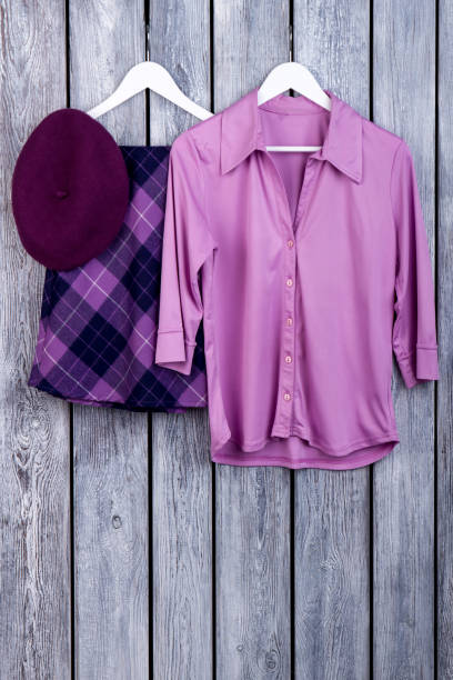istock Collection of purple women's apparel. 997779686