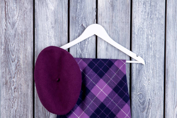istock Top view wool hat and skirt. 997784522