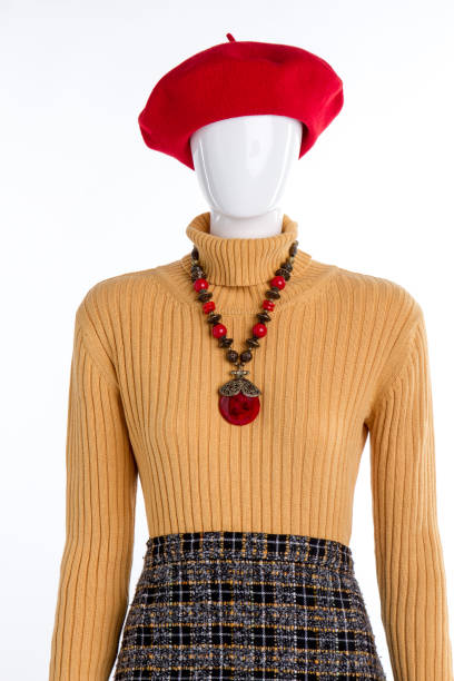 istock Female winter outfit mannequin, front view. 997790150