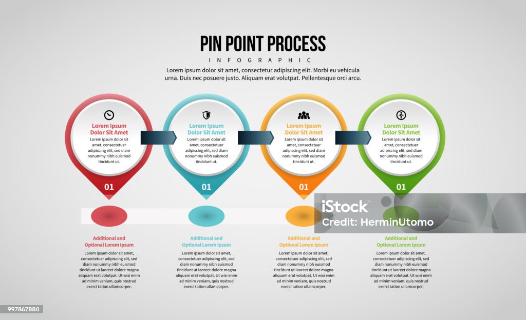 Pin Point Chart Pin Point Process Infographic Stock Illustration - Download Image Now ...