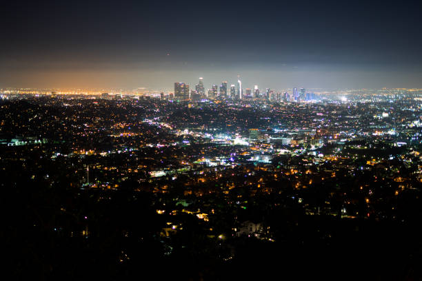 istock Los Angeles night view in the Griffith Observatory 997884618