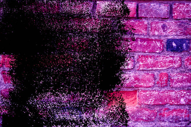 istock Grunge dirty Ultra purple Brick wall texture, cement background for web site or mobile devices 997915354