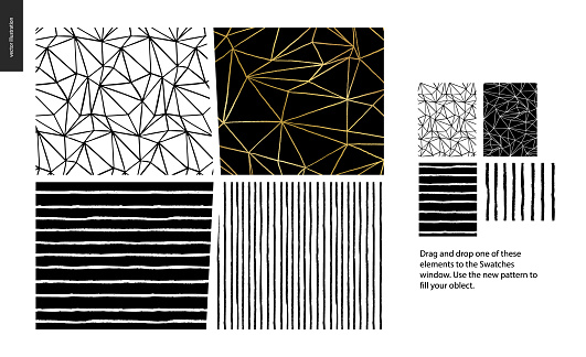 Pattern Pieces Examples Hand Drawn Patterns Pieces Stock Illustration - Download Image Now ...