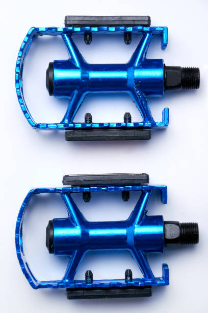Blue bicycle pedals with reflector isolated on white background. Bicycle pedals with reflector isolated on white background german social democratic party photos stock pictures, royalty-free photos & images