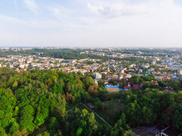 istock aerial view of city on sunlight 997956844