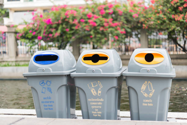 istock Many trash bins in the park. 997959992