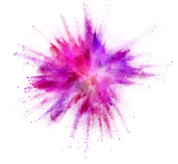 istock Explosion of coloured powder on white background 997968322