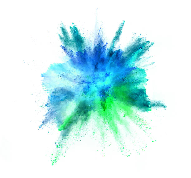 istock Explosion of coloured powder on white background 997968552