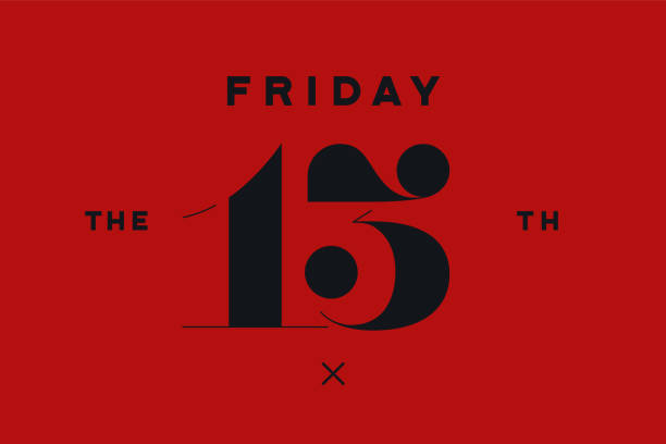 Friday the 13th Friday the 13th. Banner and poster with text Friday the 13th. Hand drawn design in red and black color. Horror typography for party holiday 13th, Friday. Banner, poster, flyer. Vector Illustration friday the 13th vector stock illustrations