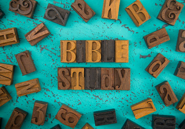 istock Bible Study Spelled in Wooden Type Set Block Letters 997991658