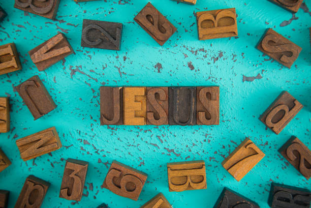 istock Jesus Spelled in Wooden Type Set Block Letters 997991956