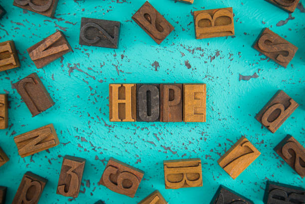 istock Hope Spelled in Wooden Type Set Block Letters 997994026