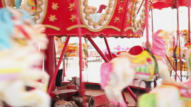 Red Carousel with Horses