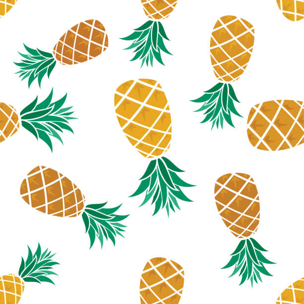 Pineapple Seamless Pattern Pineapple Seamless Pattern. Vector illustration. ananas stock illustrations