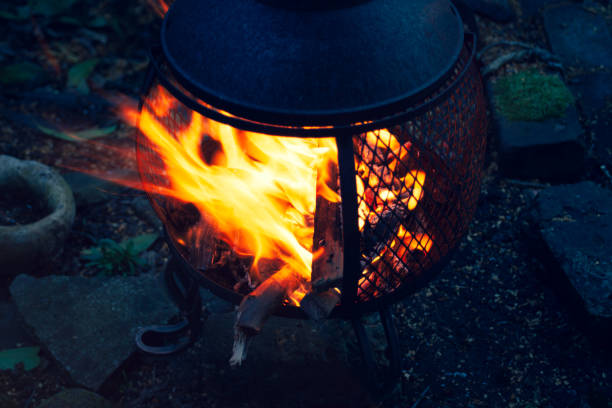 istock Fire flames in motion image. Burning flame in the nature. Preparing for barbecue. Danger concept with open blaze. Preparing food outside in the nature. 998073222