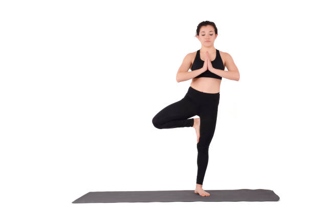 istock Young latin woman doing yoga pose. 998081478