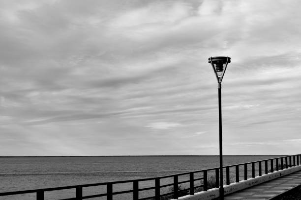 istock Public lamp in black and white 998082138