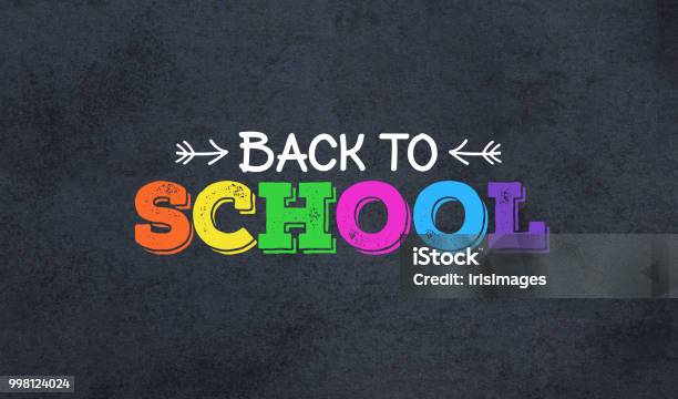 Back To School Colorful Text Stock Photo - Download Image Now - Back to School, Web Banner, Banner - Sign