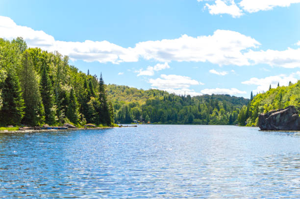 Scenic view of a lake in Quebec, Canada