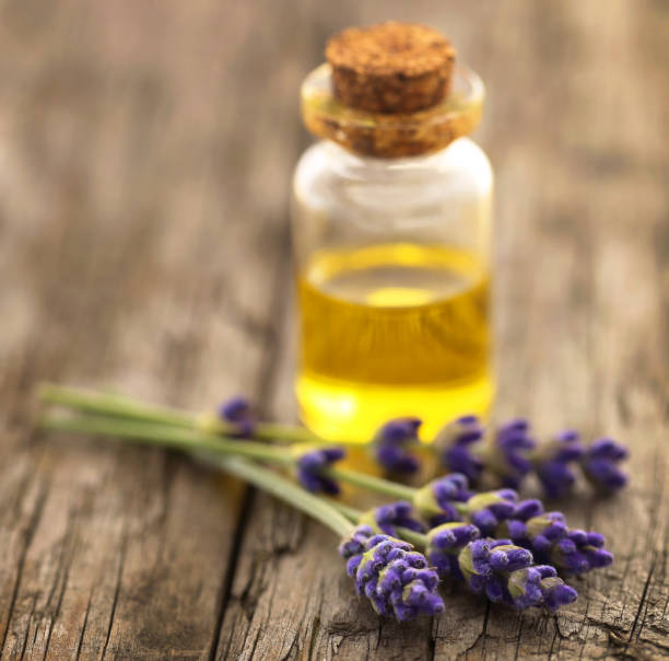 istock Lavender oil with flower 998223476