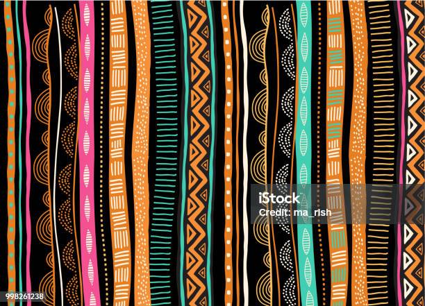 African Background Flyer With Tribal Traditional Pattern Concept Design Stock Illustration - Download Image Now