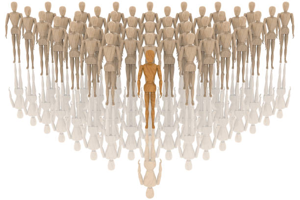 istock Leader. Leadership. Model in the foreground - 3D illustration 998275048